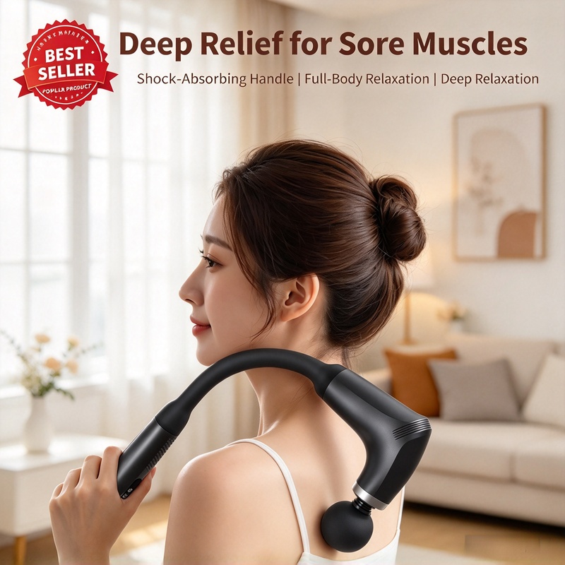 Massage Gun Percussion Deep Tissue - Slimme elektrische fasciapistool, draagbare diepe weefselmassager,