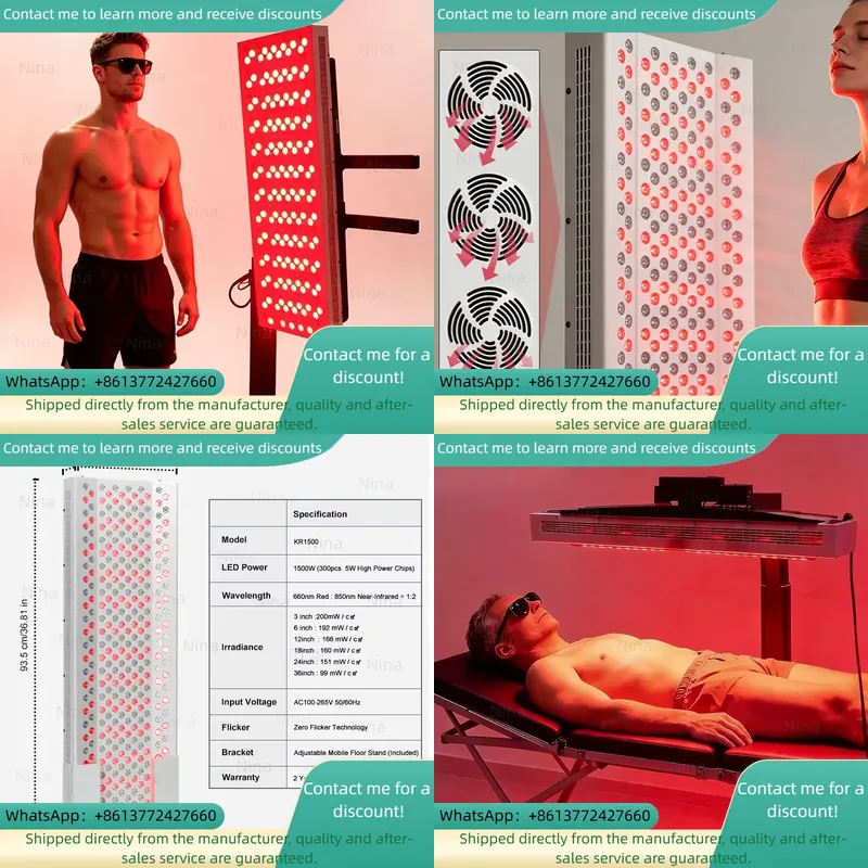 Red Light Therapy Panel 1500W - 1500W Roodlichttherapiepaneel met Hoge Vermogen 300