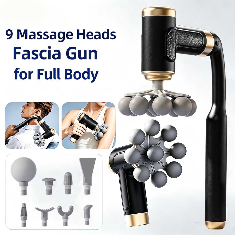 Massage Gun Percussion Deep Tissue - 2-in-1 Fascia Gun met lange en