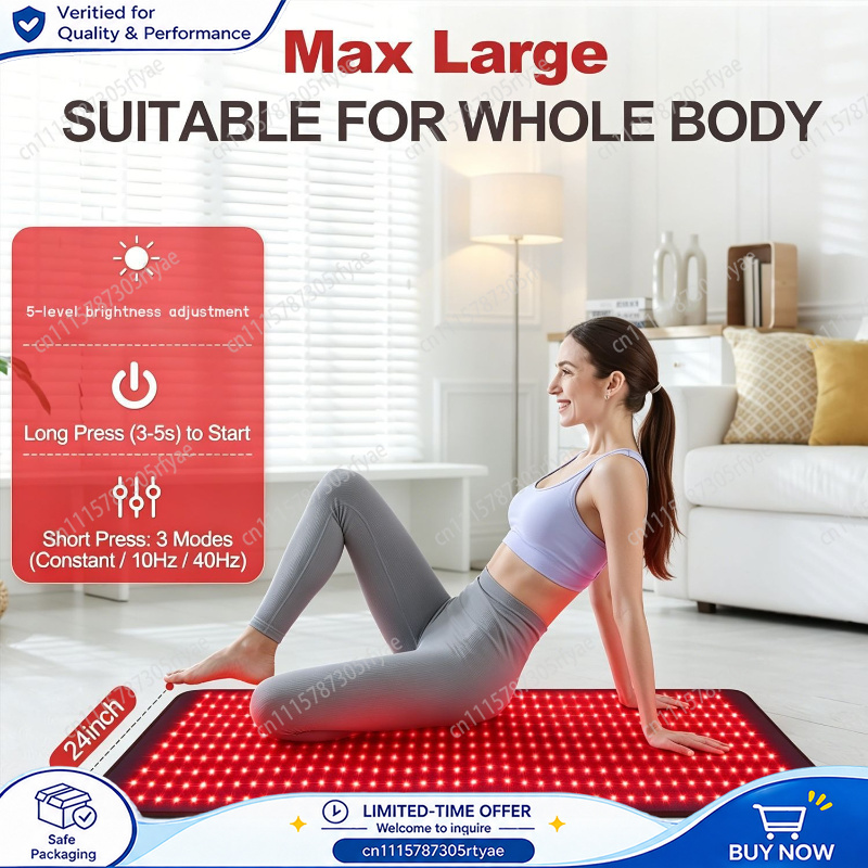 Roodlichttherapiemat Grote Maa - Red Light Therapy Mat Full Body recensie en prijs